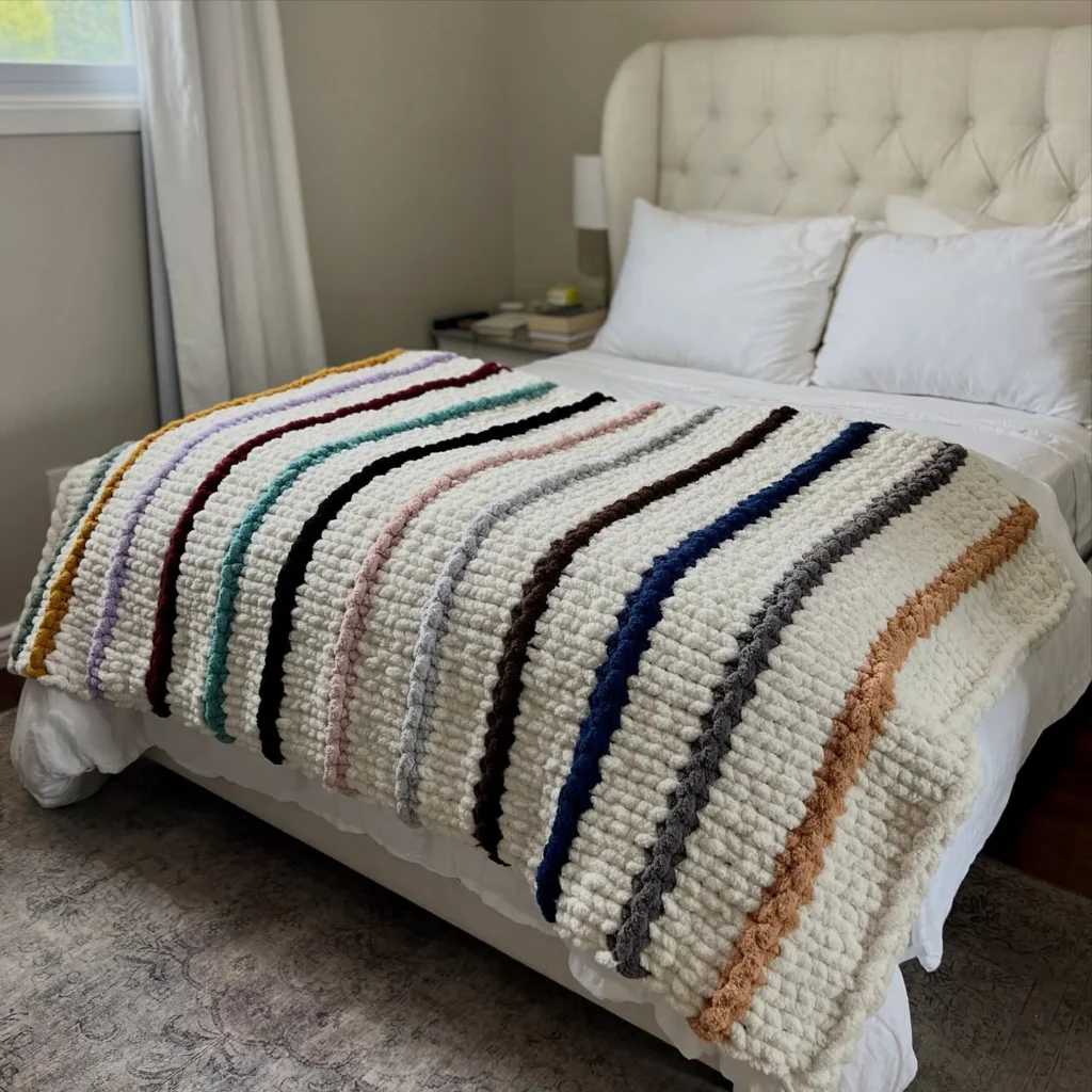 Drape a Chunky Striped Throw for an Instant Cozy Upgrade