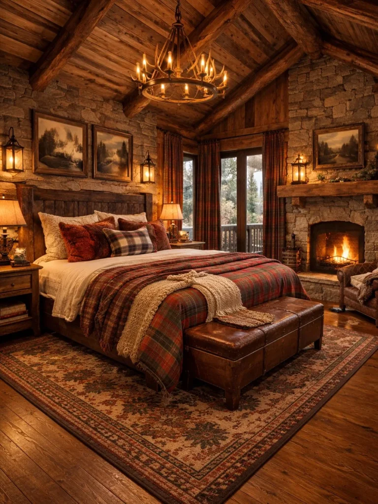 Go Full Mountain Lodge With Stone Walls and a Roaring Fireplace