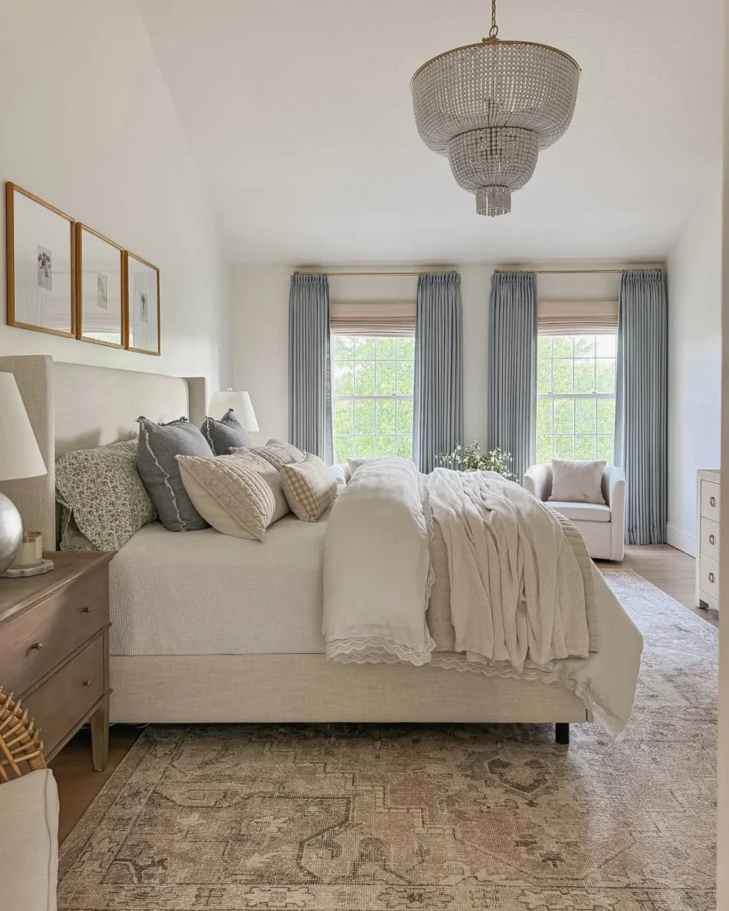 Layer Soft Neutrals With a Crystal Chandelier Focal Point